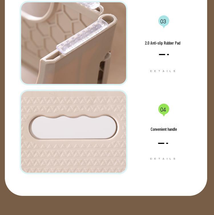 Portable Folding High Stool - Plastic Outdoor/Indoor Seat for Children, Camping, Fishing, Train Travel