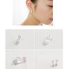 Women Cute Bowknot Ballet Shoes Shape Ear Studs Fashion Shiny Earrings Jewelry
