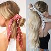 Fashion Dots Scrunchies Long Rope Korean Ties For Women Ponytail Scarf Sweet Elastic Band Hair Accessories