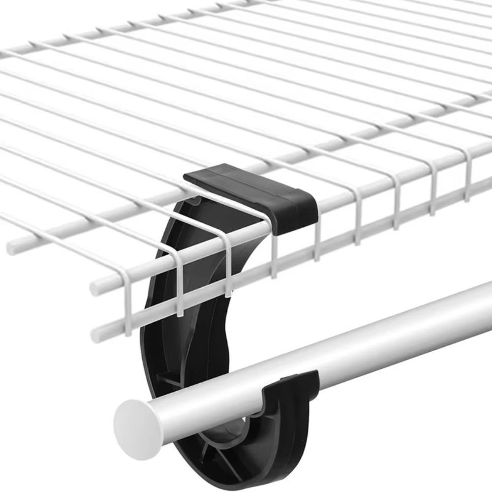 1pc J-Shaped Hanging Closet Rod Brackets Sturdy Curtain Rod Holder Closet Pole Support  Hardware