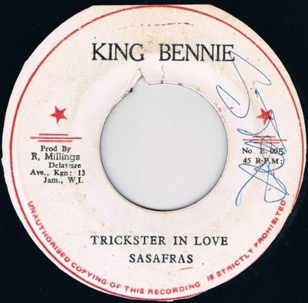 7inch Record SASAFRAS Trickster In Love E005 King Bennie 1983 Jamaica Reggae Ska Dub Used