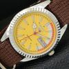 REFURBISHED SEIKO 5 AUTOMATIC 6309A VINTAGE JAPAN MENS YELLOW WATCH A440817-4 Sk-a440817