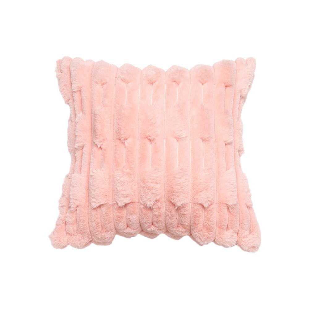 Modern Simple Imitation Rabbit Fur Pillow Case Double-sided Wheat Ear Three-dimensional Cushion Cover Sofa Living Room Pillow Case