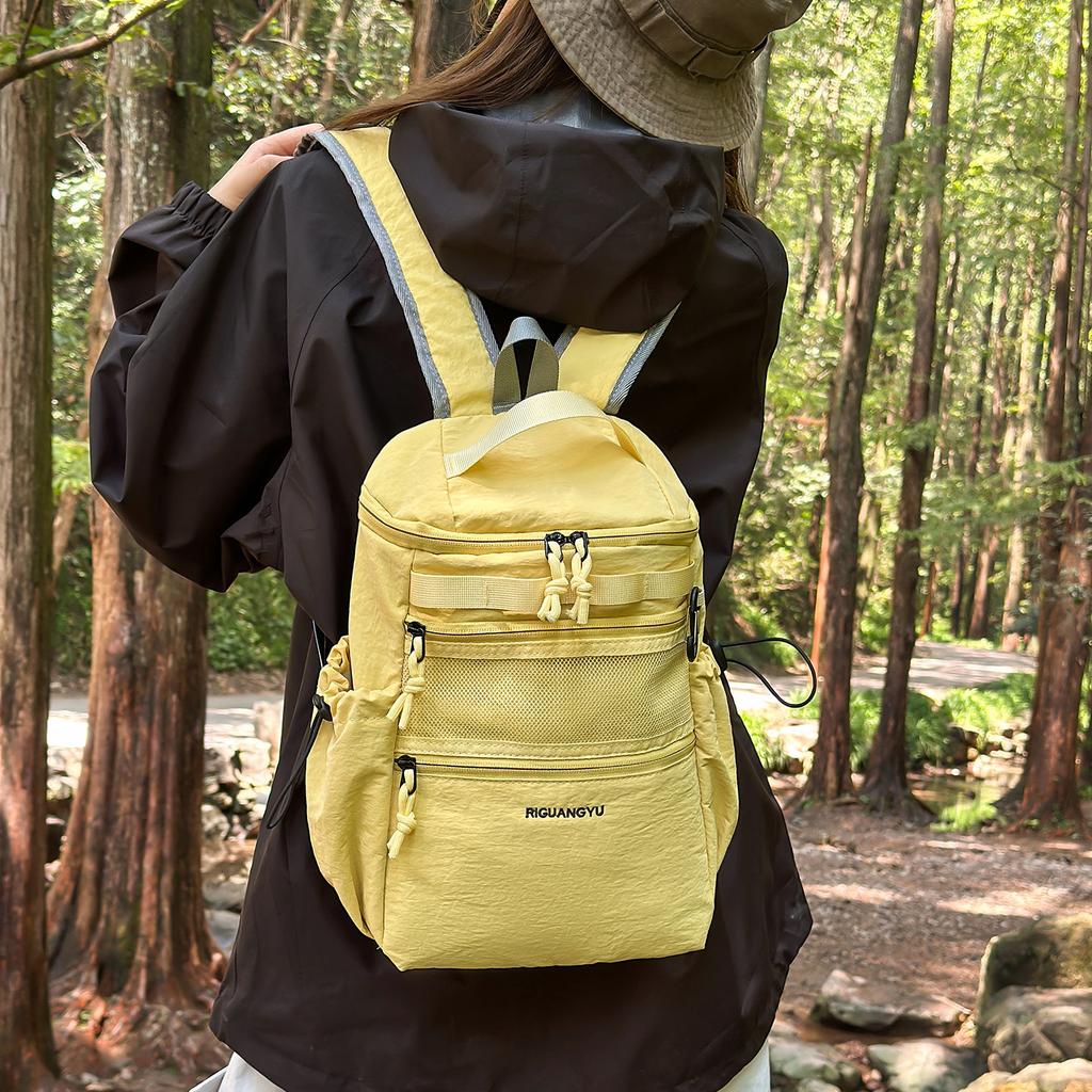 Schoolbag New Dopamine Backpack Outdoor Light Large Capacity Mountaineering Bag Japanese Versatile Fashion Student School Bag