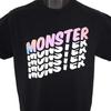 Monster 100% Cotton T-shirt Mens Tees Top Mens Size Medium Black Graphic Tee Streetwear