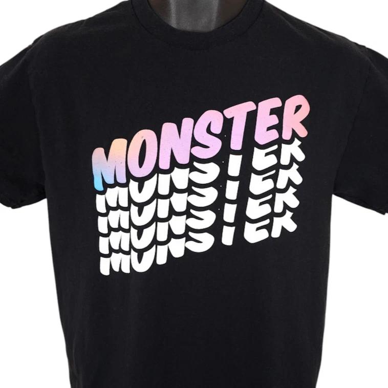 

Monster 100% Cotton T-shirt Mens Tees Top Mens Size Medium Black Graphic Tee Streetwear 4XL