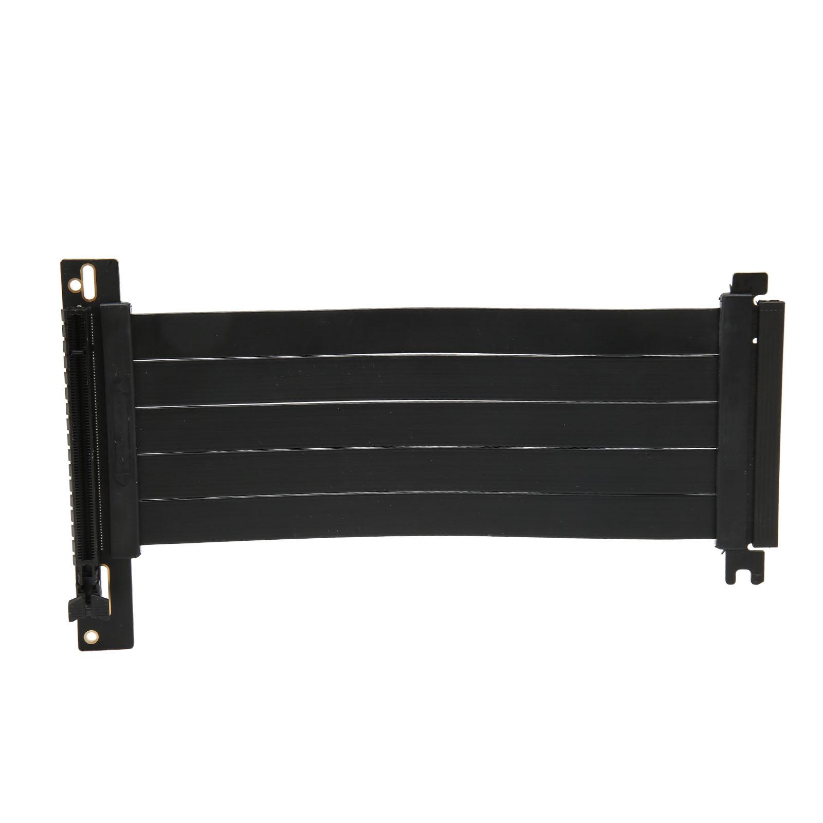 

PCIE 4.0 X16 Extender 7.9in Right Angle 128Gbps Transmission Anti Interference GPU Extension Cable чёрный