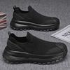Black Slip-on Breathable Man Casual Sneaker Mesh Upper Thick Platform Sports Shoes for Men Designer Trend 2025 Shoe In Promotion