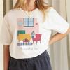 Süßes Muster Kleidung Damen T-Shirt Kurzarm Cartoon Stil Süß und Vielseitig Bedrucktes Lässiges Mode Neues Stil T-Shirt