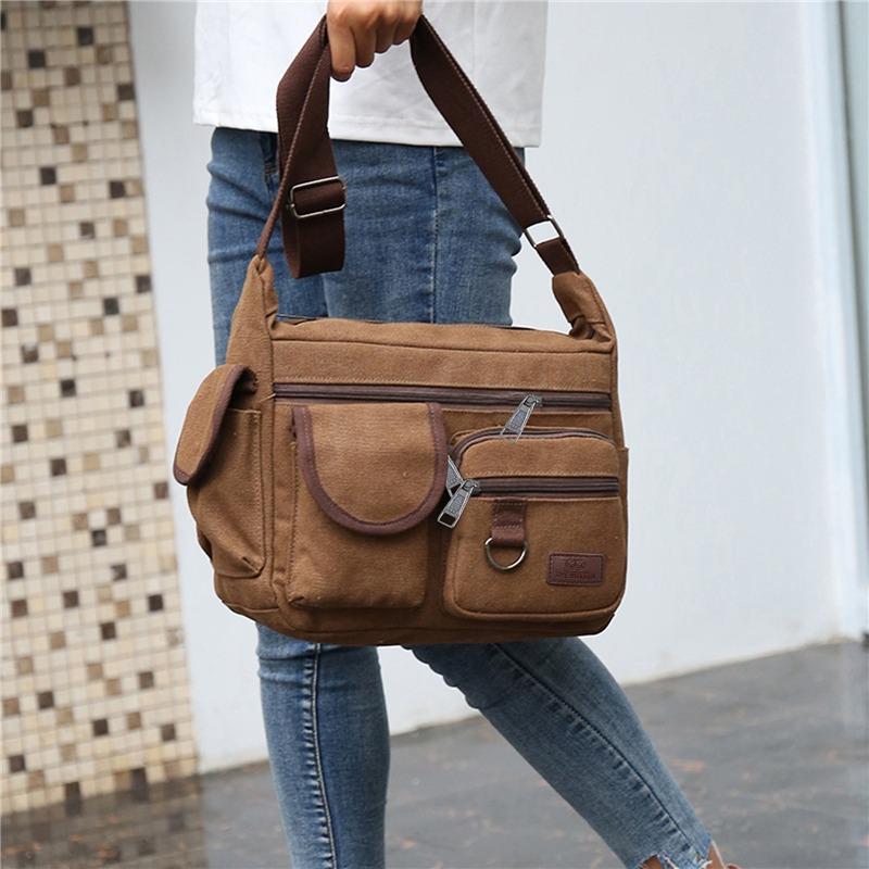 Borse a tracolla in tela da uomo, casual, tote, da viaggio, da uomo, a tracolla, di lusso, alla moda, di alta qualità