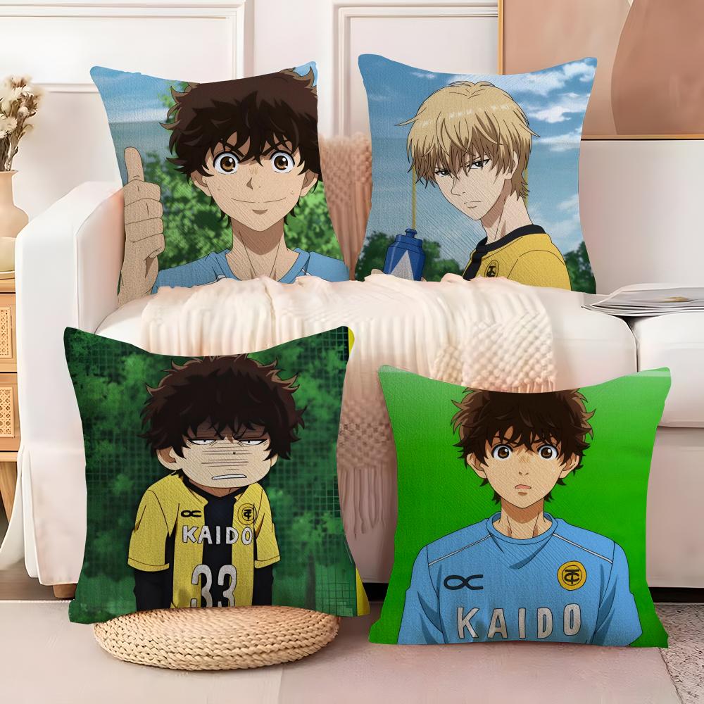Anime AAoashi Cushion Cover Soft Plush Fabric DoubleSided Printed Sofa Cushion Cover for All Seasons Home Decor Gift
