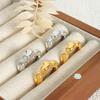 New Chinese Rice Bead Open Ring: Light Luxury Design, Colorfast Titanium Steel, Unique Temperament Finger Ring for Women