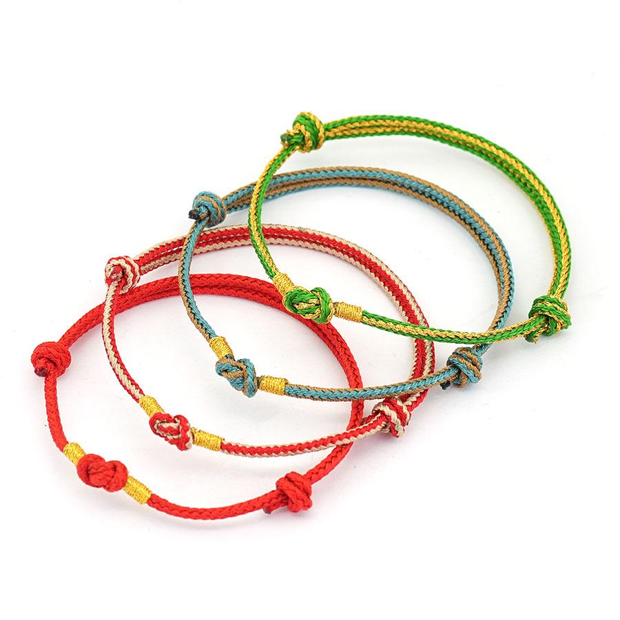 2mm Lucky Red String Bracelet Women Men 4 Colors Available Handmade Weaven Rope Adjustable Couple Jewelry Perfect Gift For Lover