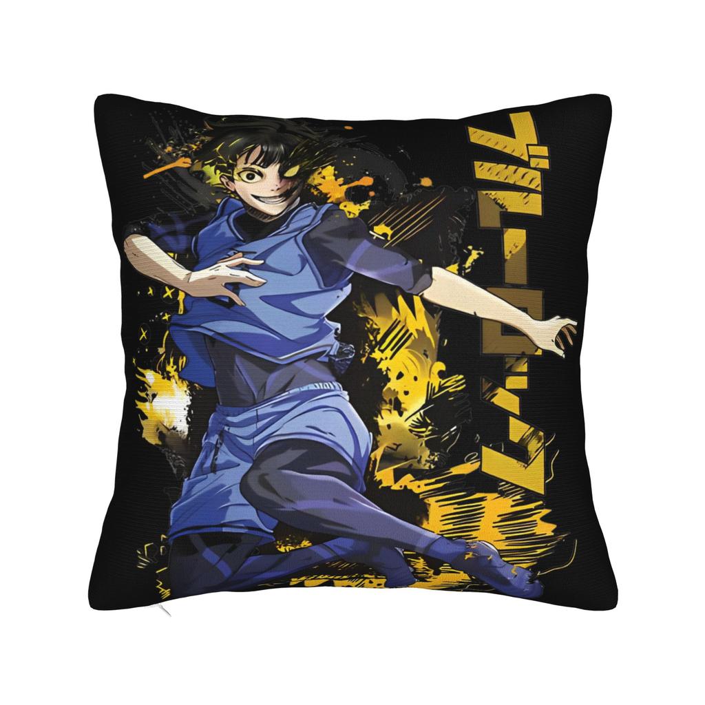 Blue Lock Bachira Yoichi Isagi Pillow Covers Cushion Cover Decorations Football Manga Throw Pillow Case Cover Sofa Multi Size