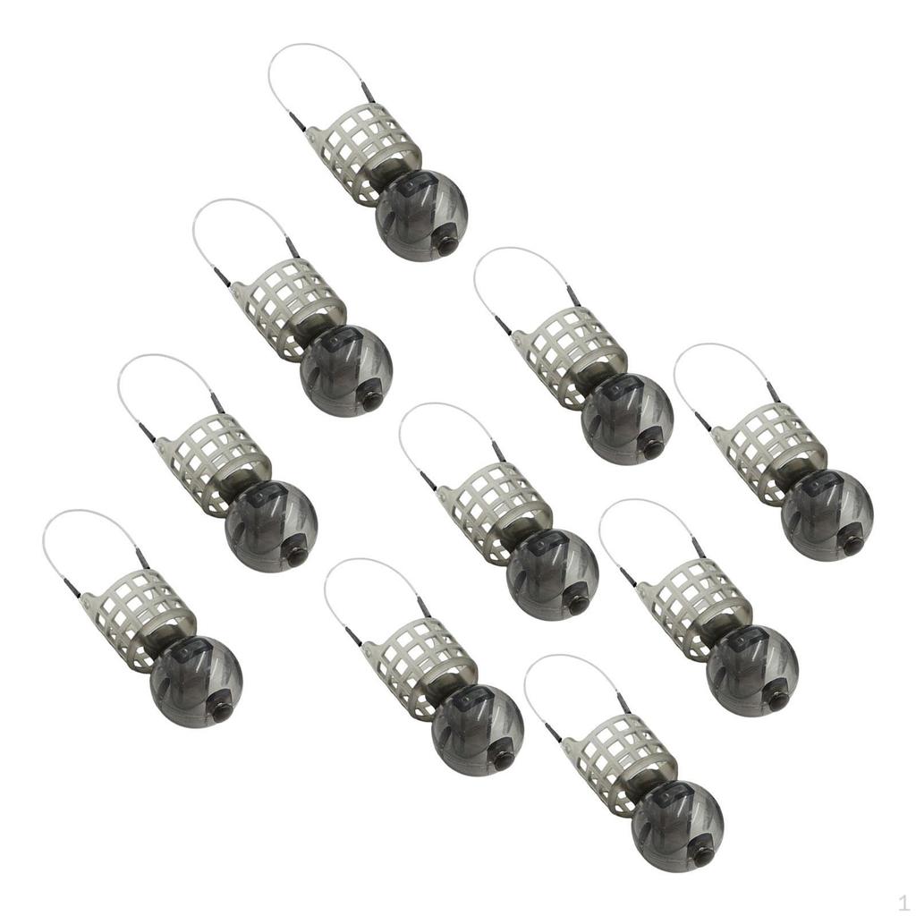 10 Pack Fishing Feeders for Carp Bait Cage Tools Container Crayfish And Minnow