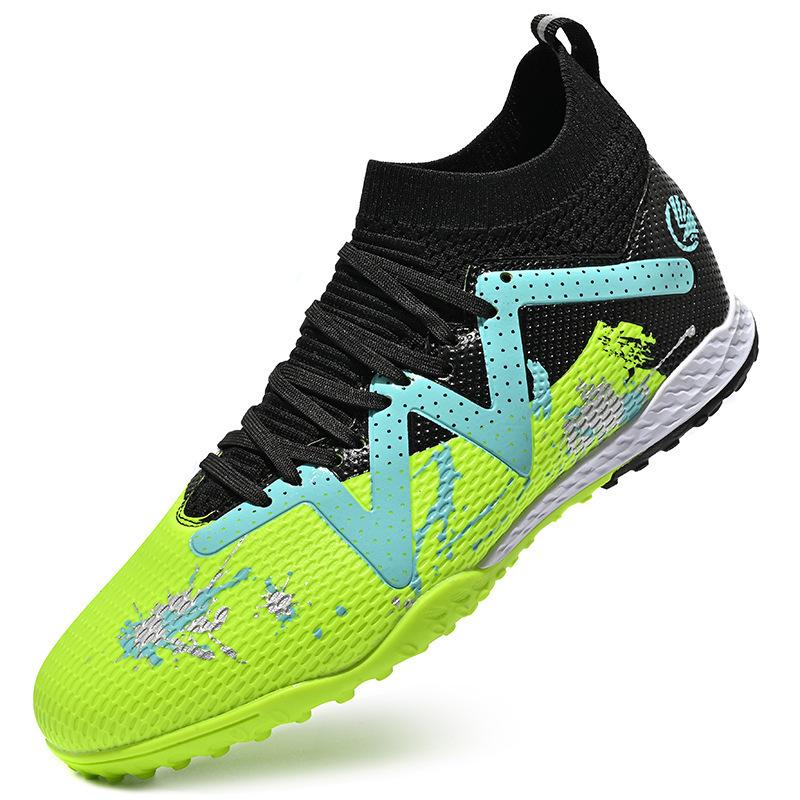 Football shoes Men's high-top broken nails Middle-aged children's students Youth men's competition training shoes AG training shoes