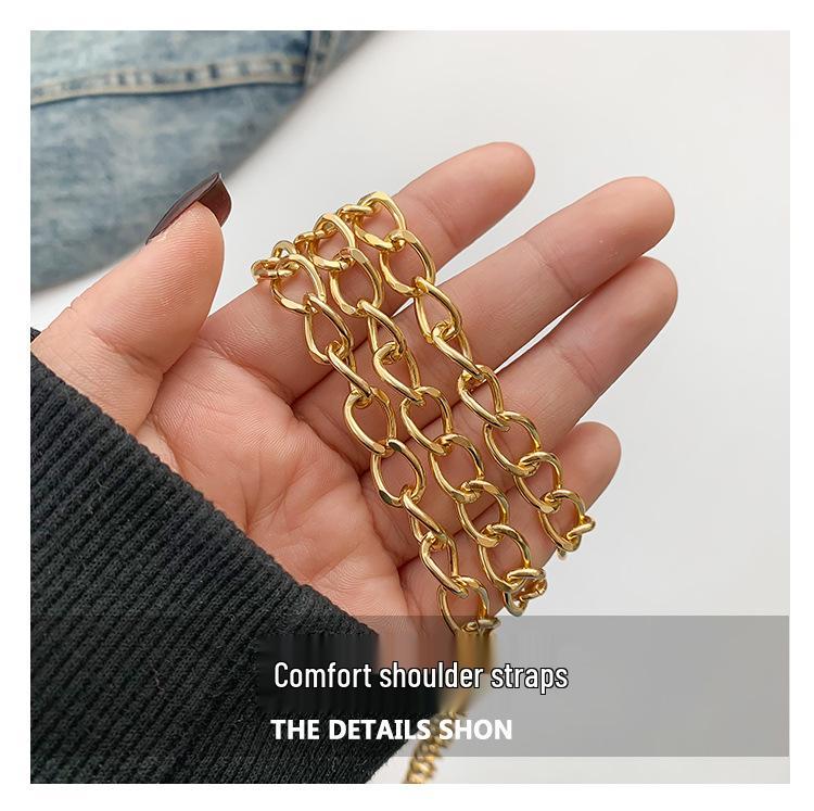 Women's Autumn & Winter Mori-Style Knitted Wool Bag with Pearl Lace and Chain