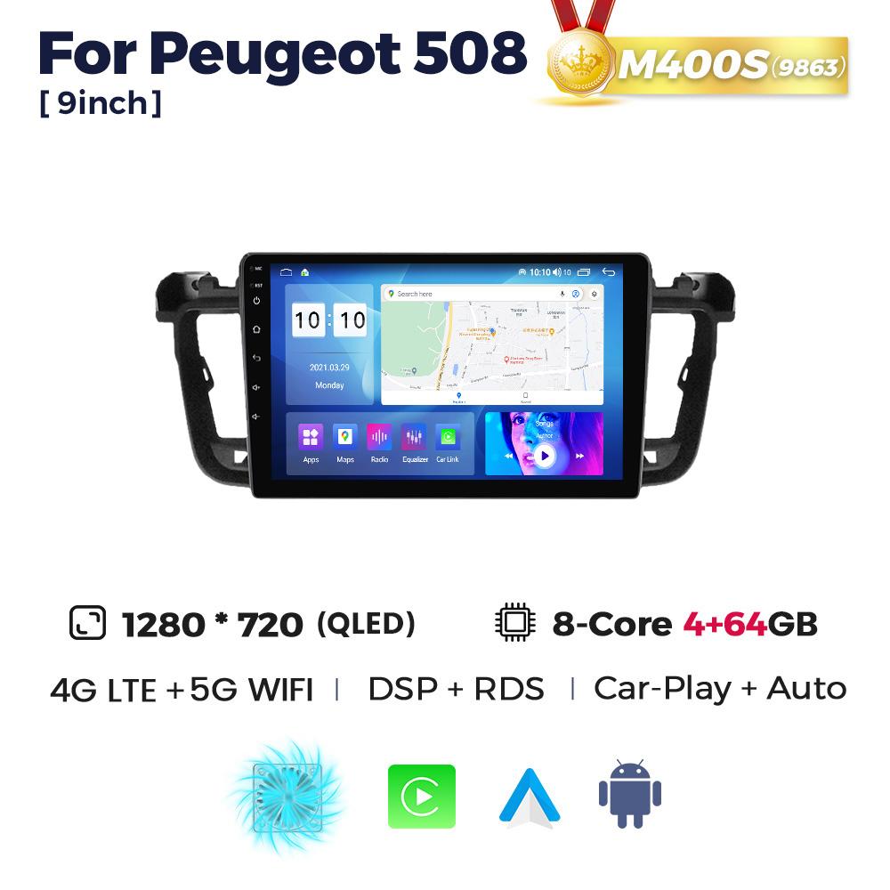 NaviFly Car Radio For Peugeot 508 508SW 2011-2018 Multimedia Player Stereo Autoaudio Head Unit Android 9 inch Navigation GPS BT