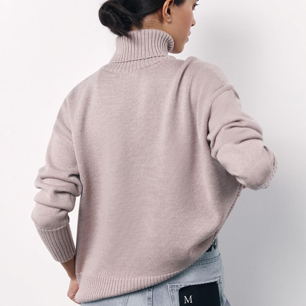 IHUASU Женский модный повседневный однотонный осенне-зимний свитер с длинным рукавом — фото 7