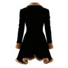 Women's Leather and Velvet Windbreaker Fur Coat - Thickened Jacket for Autumn and Winter