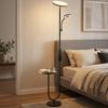 Uplighter Floor Lamp with Table and Reading Light, Dual Light Dimmable Standing Lamp with Remote & 4 Colour Temperatures
