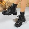 Women Ankle Boots Punk Style Comfortable Women Shoes Gothic Street Outdoor Shoes 2025 New Rivet Designer Short Boots