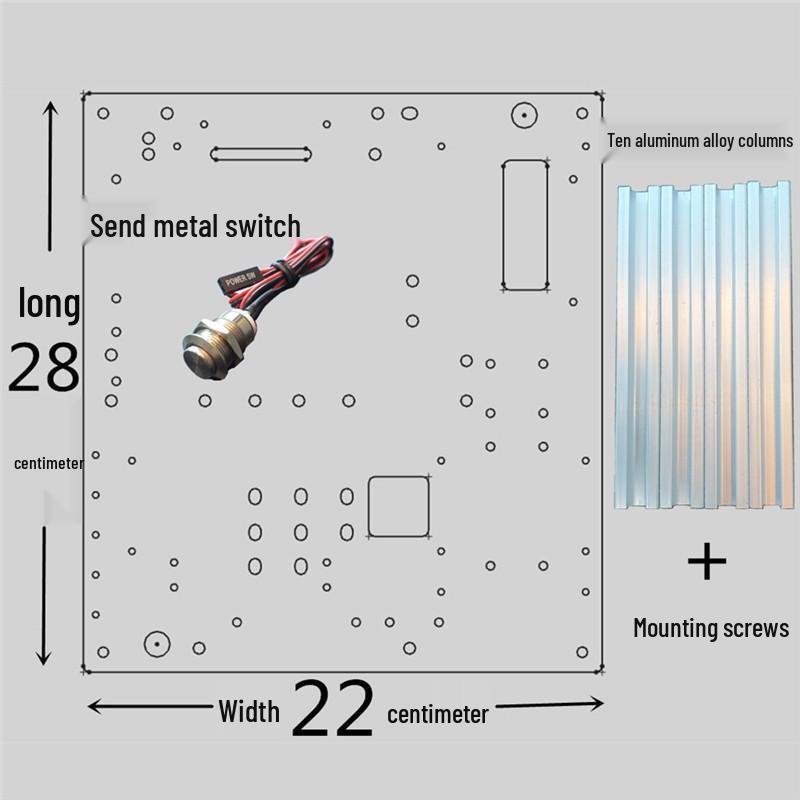 Einfaches Acryl-Gehäuse mit offenem Rahmen für MATX/ITX-Motherboards