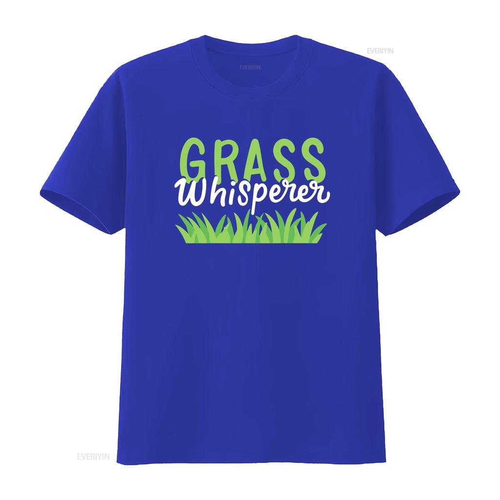 Lawn Mowing T Shirt Care Mower Grass Whisperer Vintage Washed Slightly Versatile Fashion Designer Clothes Stretched Soft