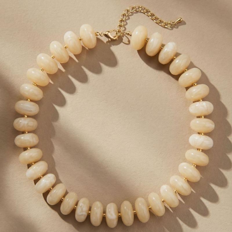 Collana Colorata Esagerata con Perline alla Moda per Donna Design di Nicchia Collana Impilabile Versatile