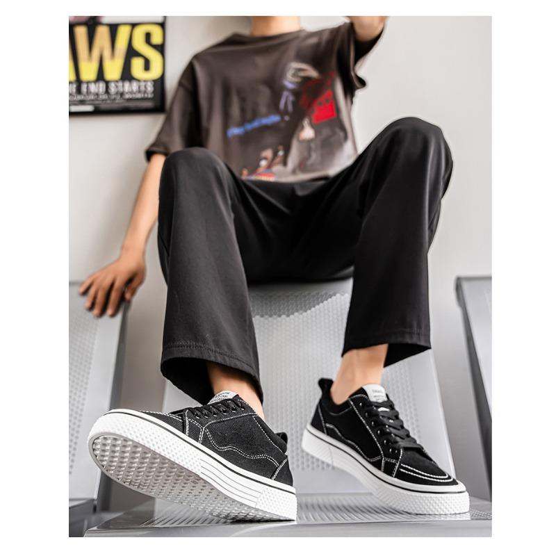 Men Breathable Anti Slip Canvas Casual Sports Low Top Sneakers