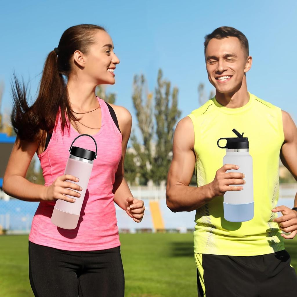 Manufacturer Custom Eco-friendly Anti-slip Solid Color Protective Silicone Bumper Boot Sleeve for Stainless Water Bottle
