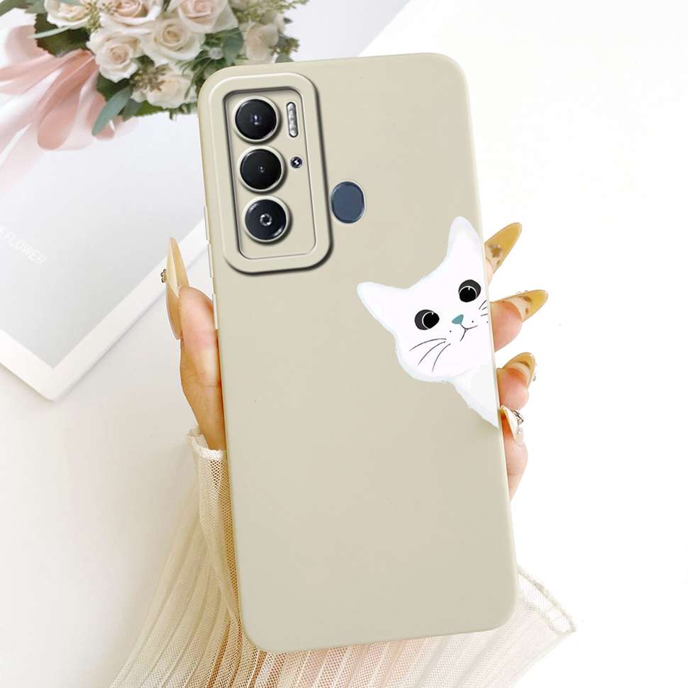 For Tecno Pova Neo Case LE6 LE6h Silicone Luxury Cute Love Rabbit Funny Back Cover For Tecno PovaNeo Phone Case Bumper
