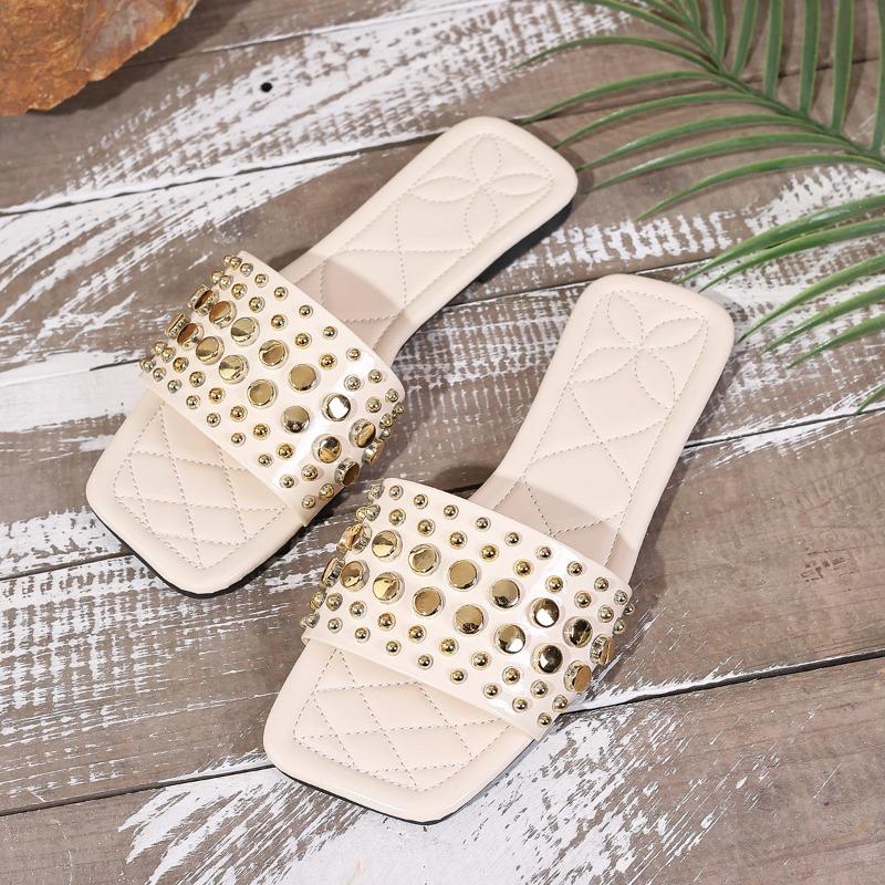 Elegant Women Slippers Lightweight Comfortable Slip On Slippers Flat Outside Shoes Women Outdoor Anti-slip Sandals Slides Women