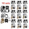 10Sets/1Set Carburetor Carb Rebuild Shadow Gasket Diaphragms Repair For 26cc 33cc 43cc 49cc 52cc Motorbike Dirt Pit Bike Durable