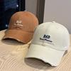High Quality Simple Embroidery Small Letter Washed Cotton Baseball Hat Men's and Women's New Big Head Circumference Cap Tide