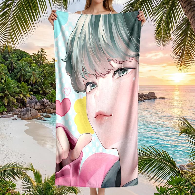 Serviette de plage Kpop Hunter Fashion: Idéal pour les aventures estivales Doux, absorbant et à séchage rapide, convient pour la natation et le bain