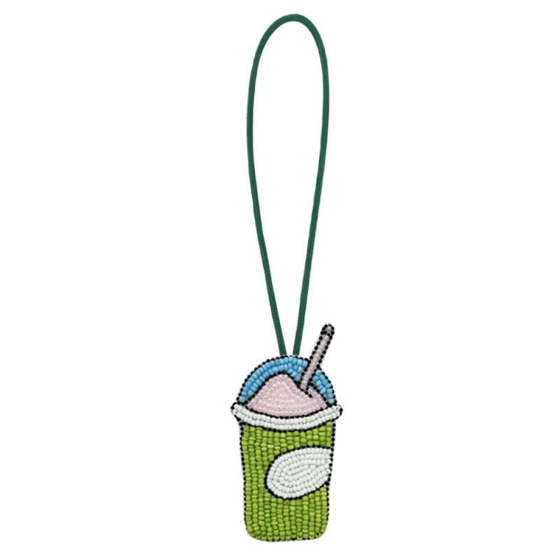 Copa de Vino de Piña con Cuentas Bebida Cuerda Colgante Parche Lanyard Parche Aplicación