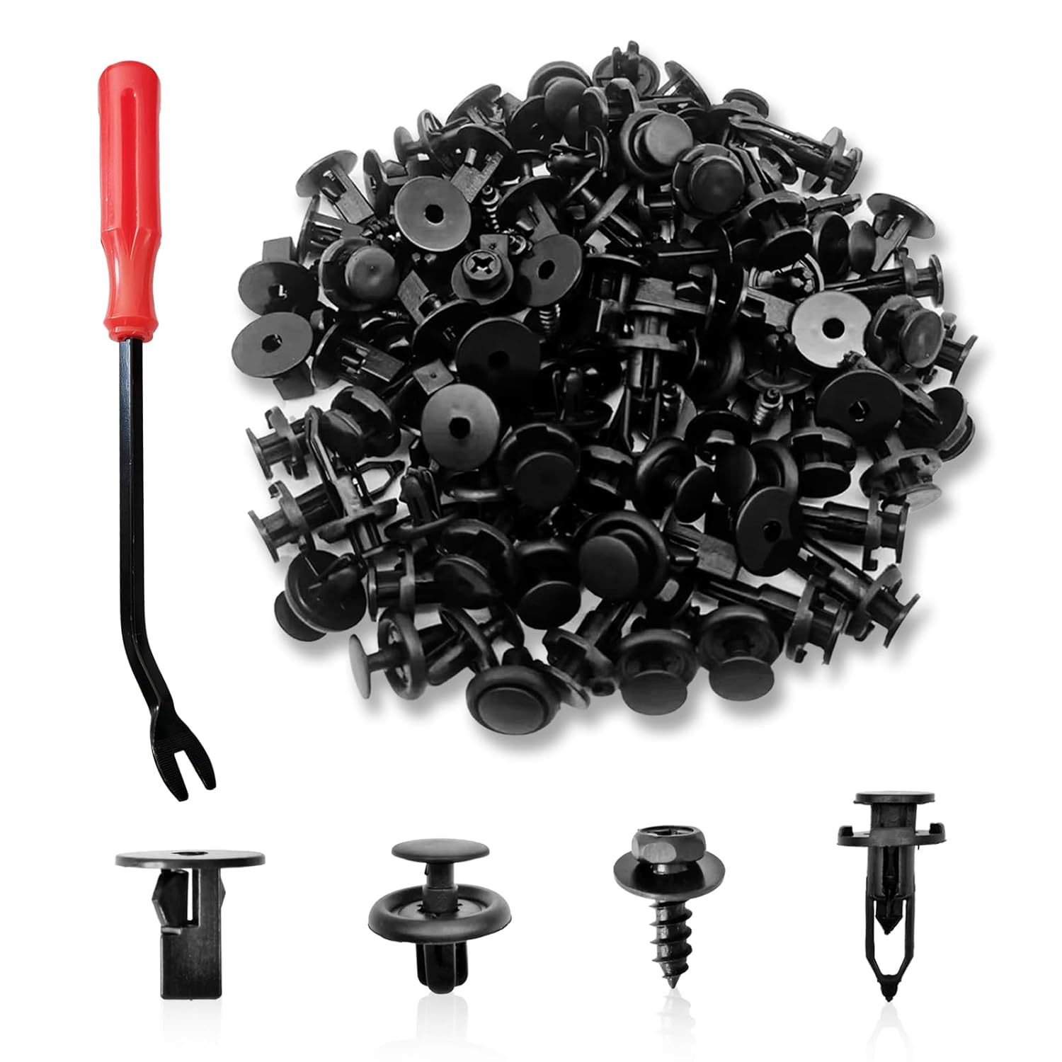 120Pcs 4-In-1 Bumper & Fender Liner Clip Kit - Bumper Screw Bolt/Body Bumper Rivet Fender Clips Compatible With Toyota Lexus, Replaces 90159-60498,