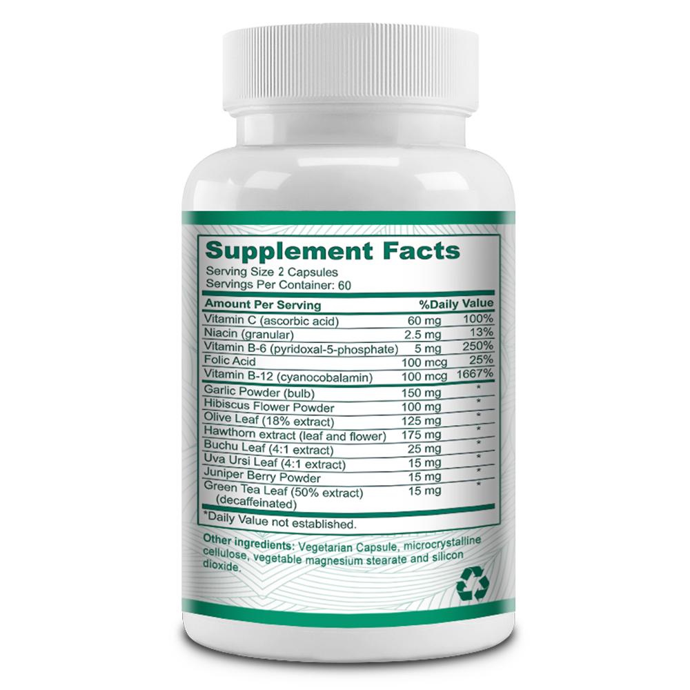 Vitamin C, Vitamin B6, Vitamin B12, Folic acid 120 Capsules Dietary Supplement