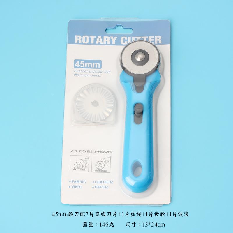 Versatile, Patchwork Wheel Knife 45mm Leather Cutting Knife, Manual Rotary Cloth Cutting Wheel Knife Plastic Handle Hob