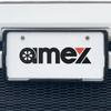 AMEX Painted License Plate Frame Piano Black 2-Piece Set AMEX-A11PB Made in Japan