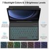 Samsung S10 Lite Tablet Case with Colorful Backlit Bluetooth Keyboard & Pen Slot