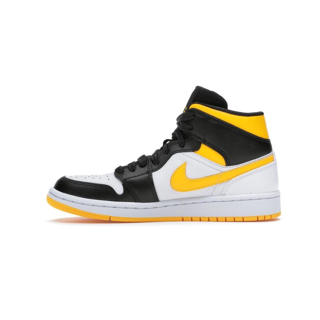 Air Jordan 1 Mid SE White Laser Orange Women Sneakers Black CV5276-107
