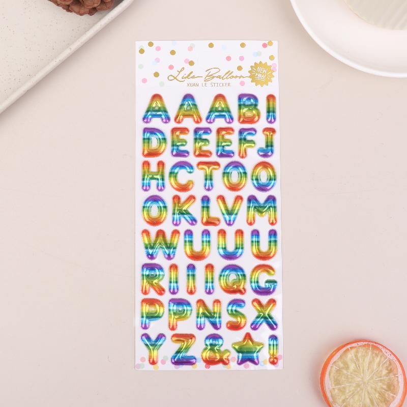 3D Gold Coil Shiny Number Alphabet Stickers For Scrapbook Decals Phone Case Personalized Decoration Crafts