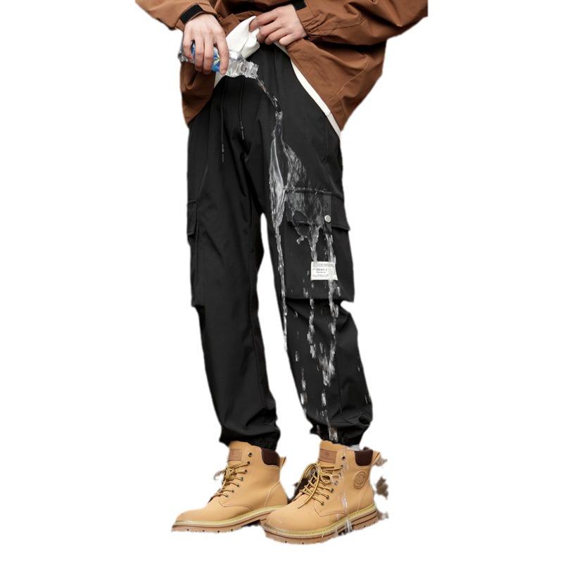 Pánské větruodolné vodoodpudivé cargo turistické kalhoty na jaro/podzim pro outdoor