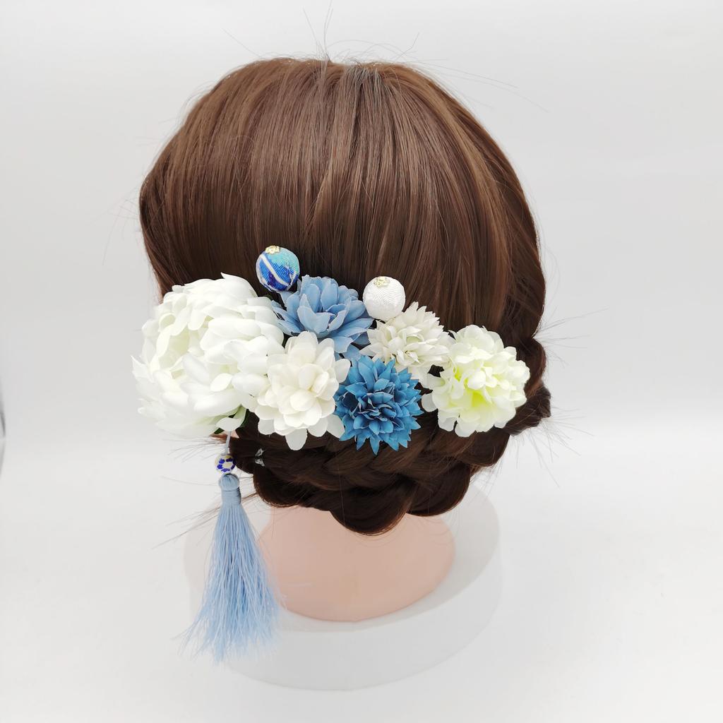 Japanese Style Hairpin Set Spring Flower Element Hair Stick For Women Elegant Vintage Girls Hair Clip Silk Hair Accessories