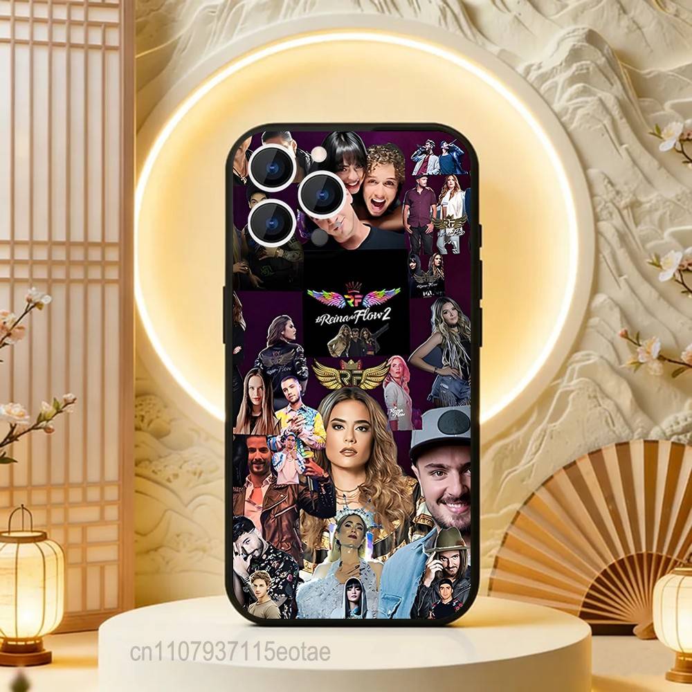 Queen of Flow La Reina Del Flow  Phone Case Silicone Soft For IPhone 16,17,15,11,13,12,14,Mini,Pro,Max,Plus,Air,E Black
