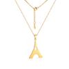 Cazador New France Paris Eiffel Tower Gold Color Pendant Necklaces for Women Stainless Steel Chain on the Neck Jewelry Wholesale