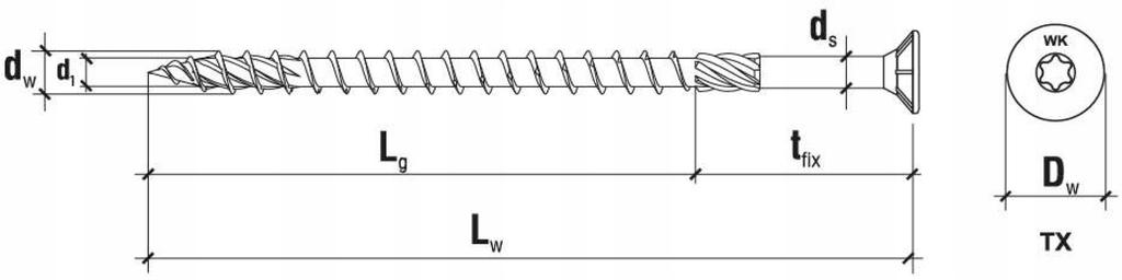 WKCS-60090 Construction Screws (100)
