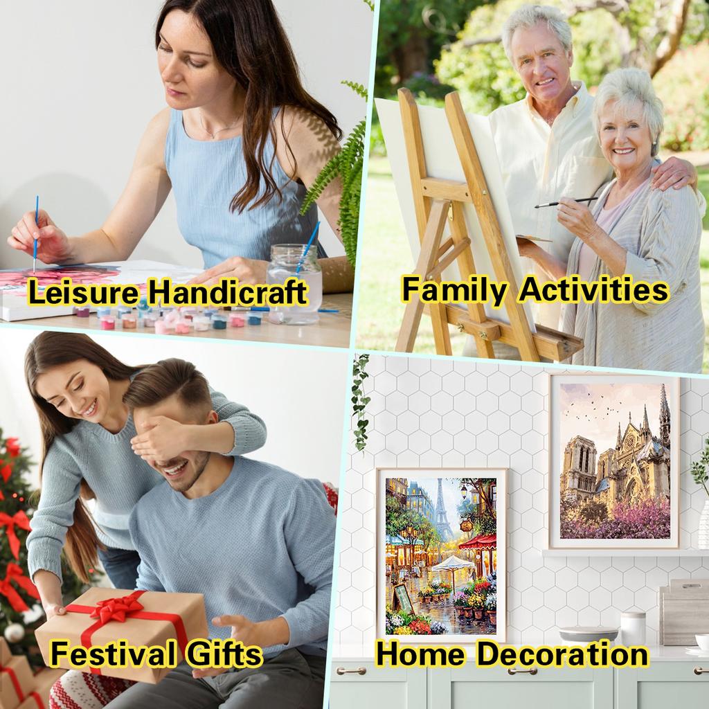 CHENISTORYNO Paint By Numbers For Adults DIY Kits HandPainted On Canvas Framed Oil Picture Landsape Drawing Art Painting Unique